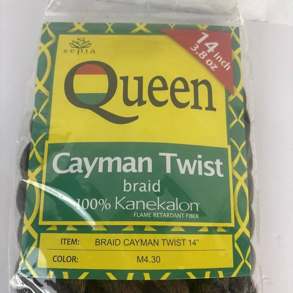 Sepia Queen Cayman Twist Braid 100% Kanekalon Color M 4/30 Dark brown Extension